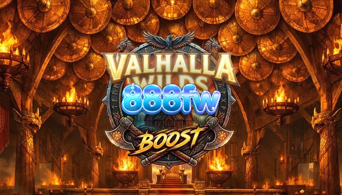 Tampilan visual slot Valhalla Wilds Boost dengan tema Viking dan simbol rune.